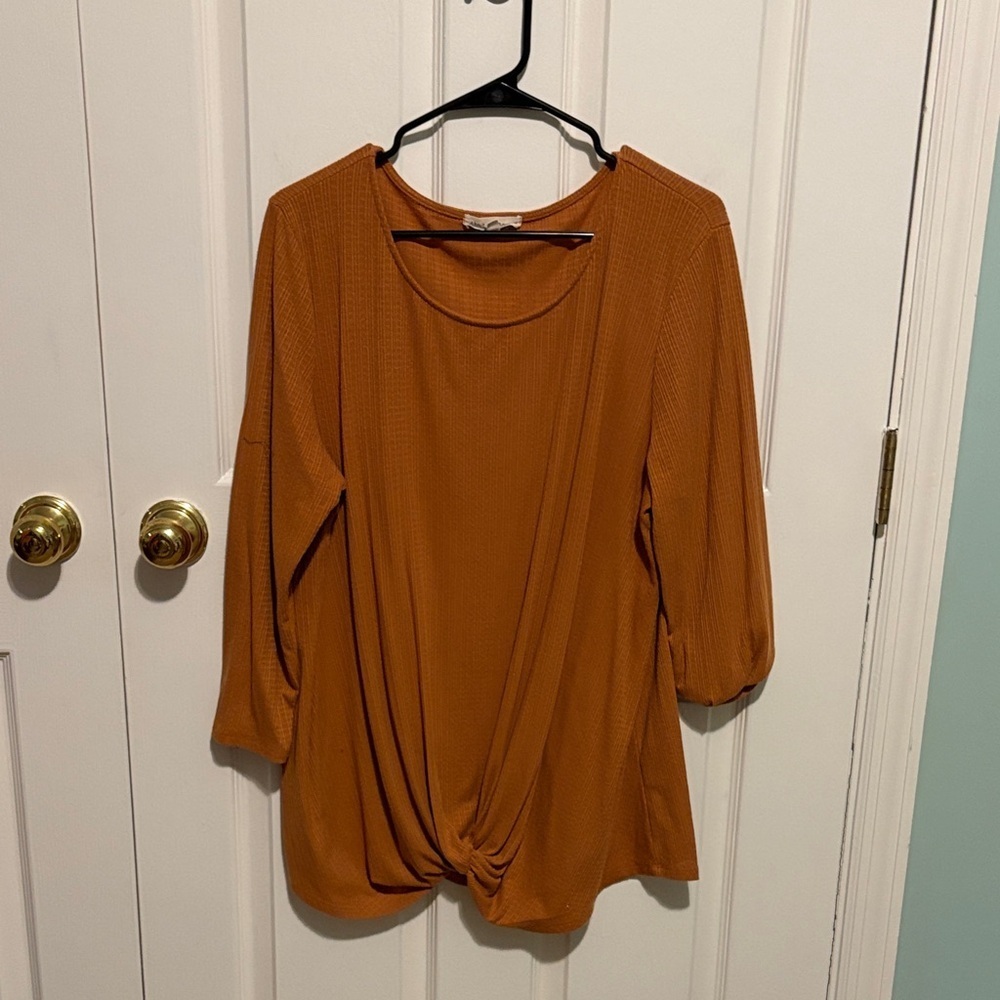 ❤️Casual Women's Carmel Shirt with Front Knot